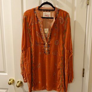 Johnny Was Pumpkin Color  Lyra Blouse by JW Tunic